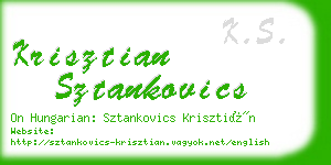 krisztian sztankovics business card